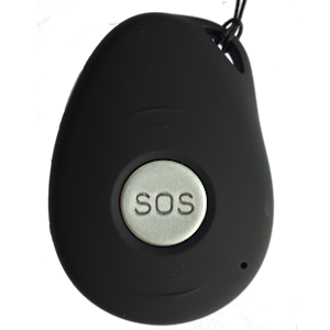 Black SOS Emergency GPS Pendant
